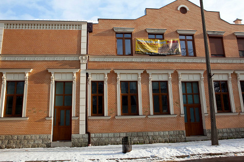 Mátészalka, 2013, Gebäude im ehemaligen Ghetto mit erhaltenen Graffitis von 1944, Krisztián Bócsi