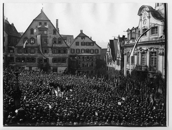 Schwäbisch Hall, 1935, Kundgebung zum 1. Mai auf dem Haller Marktplatz, Stadtarchiv Schwäbisch Hall
