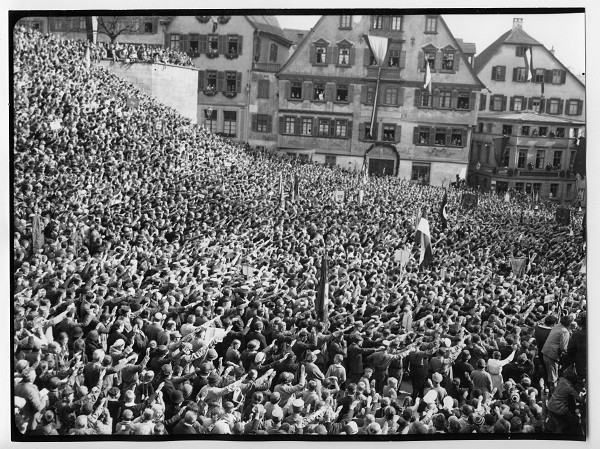 Schwäbisch Hall, 1935, Kundgebung zum 1. Mai auf dem Haller Marktplatz, Stadtarchiv Schwäbisch Hall