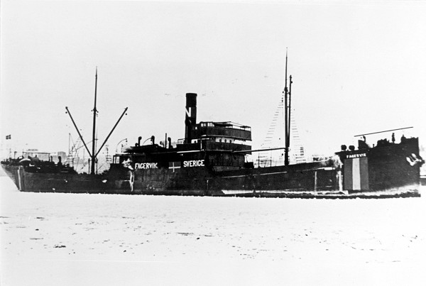 Schweden, 1940, Von den Deutschen gekapertes schwedisches Transportschiff, Finnmark Fylkesbibliotek
