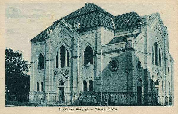 Murska Sobota, o.D., Ansichtskarte der Synagoge von Murska Sobota, Wikimedia Commons