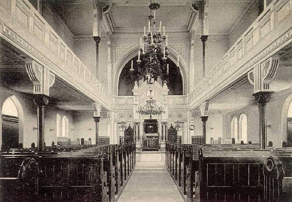 Murska Sobota, 1931, Ansichtskarte der Synagoge von Murska Sobota, Wikimedia Commons