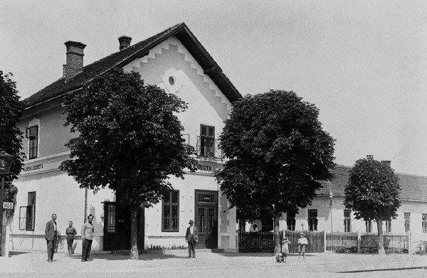 Murska Sobota, o.D., Ansichtskarte des Bahnhofs von Murska Sobota, Wikimedia Commons