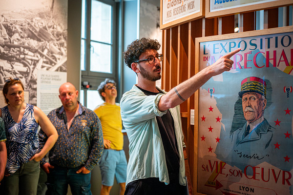 Lyon, 2024, Führung in der Dauerausstellung, Centre d'Histoire de la Résistance et de la Déportation / Philippe Somnolet